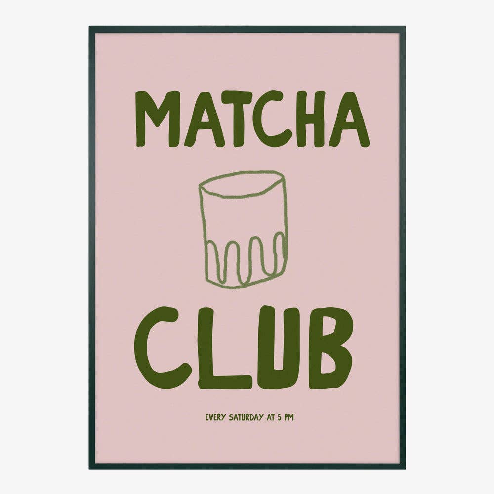 Pictufy Wholesale - Matcha Club Kunstdruck – Poster mit grafischer Typografie