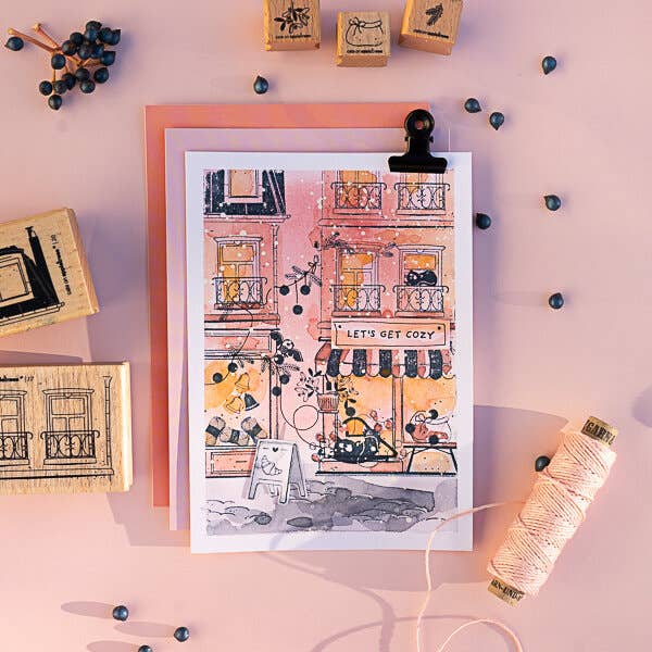 Ministempel Croissant 2 - cats on appletrees