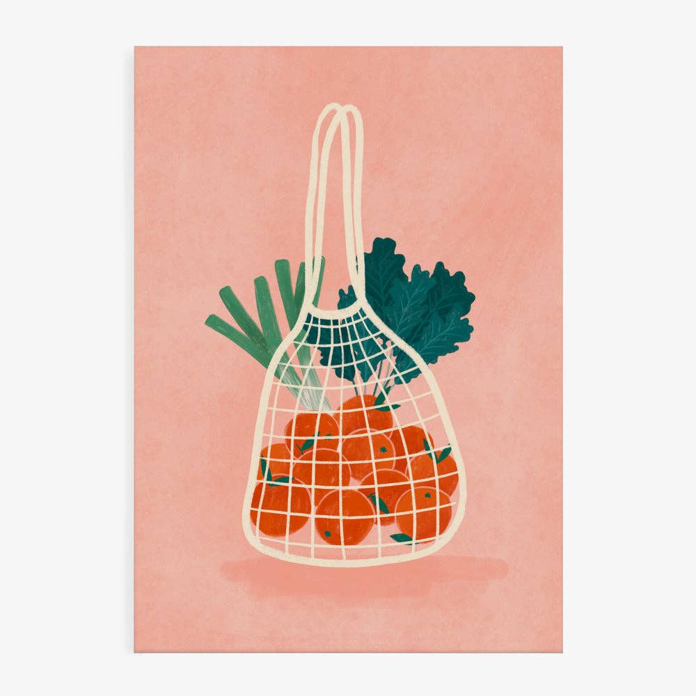 Pictufy Wholesale - Orangen im Netzbeutel Kunstdruck - Malerische Küche