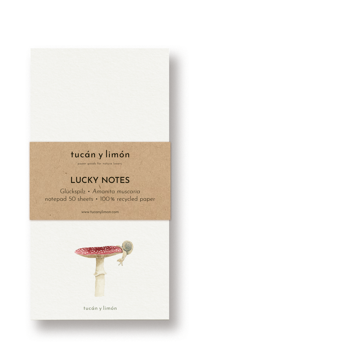 tucán y limón - LUCKY NOTES - Glückspilz | Notizblock DINA6 schmal