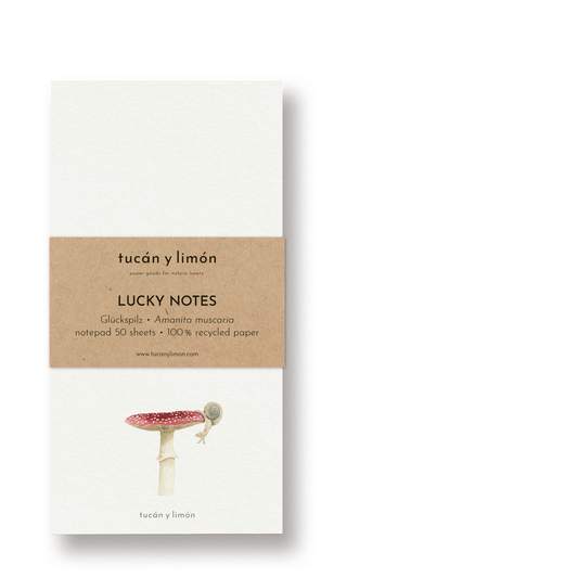 tucán y limón - LUCKY NOTES - Glückspilz | Notizblock DINA6 schmal