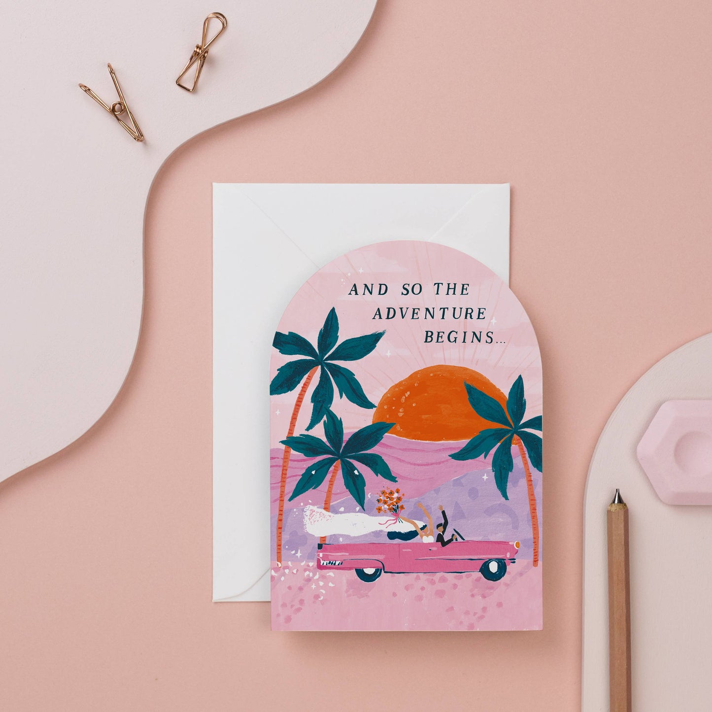 Abenteuer Hochzeitskarte | Braut & Bräutigam Karte | Hochzeitskarten Sister Paper
