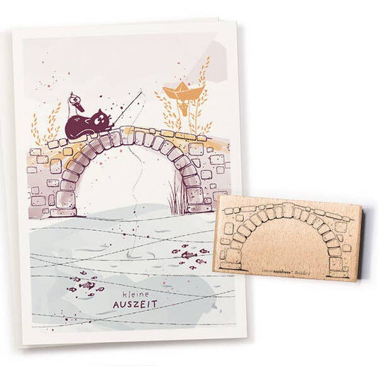 Stempel Brücke 1 flach - cats on appletrees