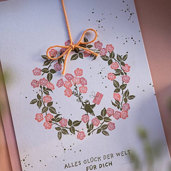 Ministempel Rose 1 - cats on appletrees