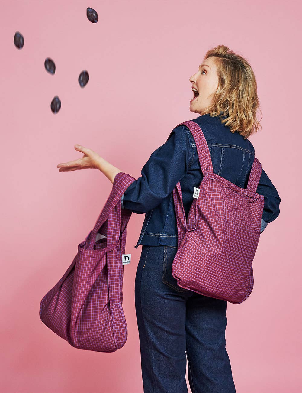 Notabag - Original Rucksack und Tasche – Pflaume bitte