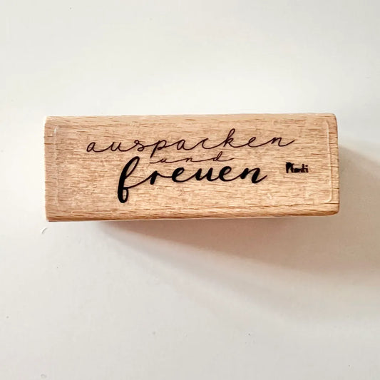 Stempel Auspacken und Freuen Pfanti