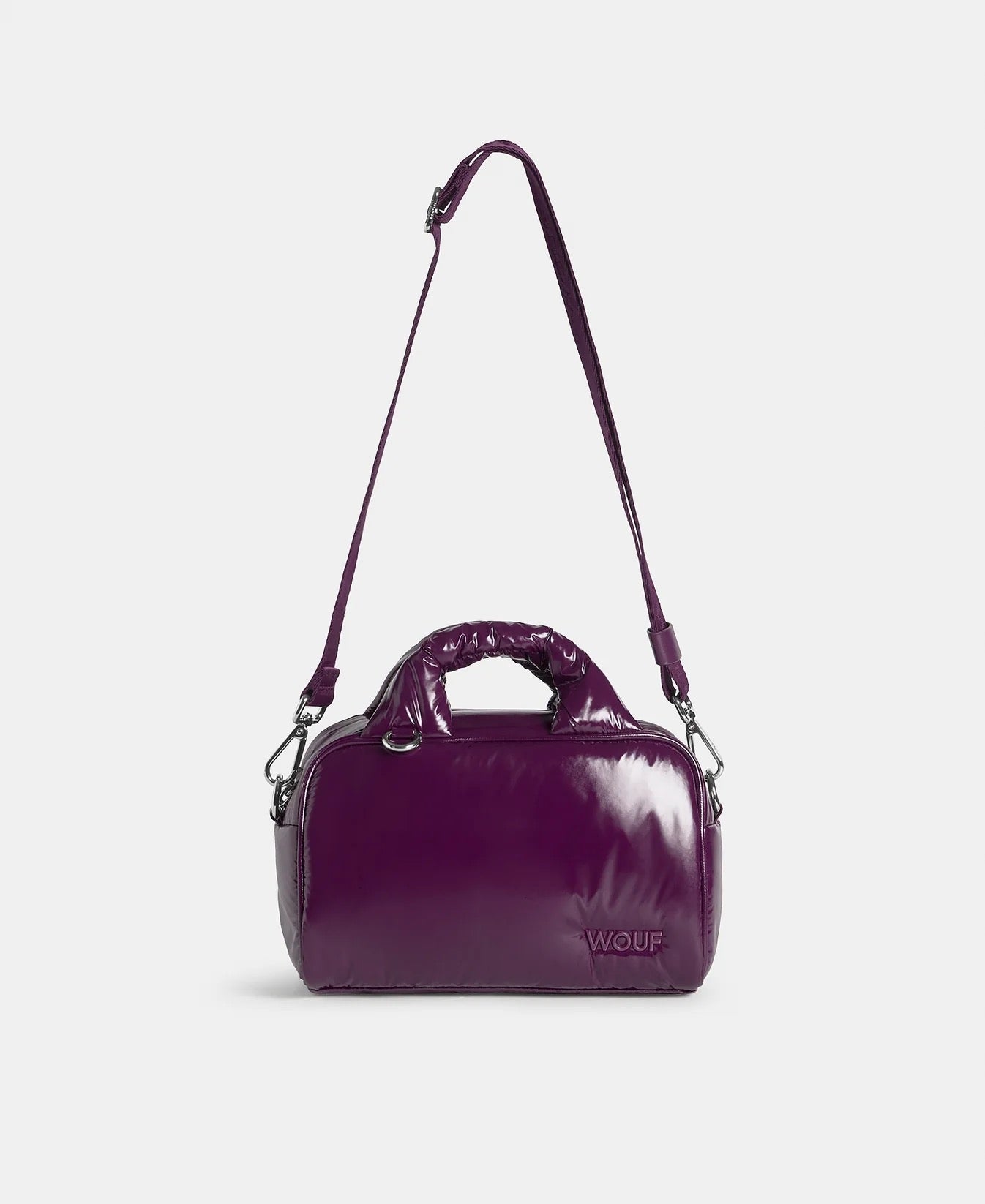 WOUF Glossy Plum Bowling Bag
