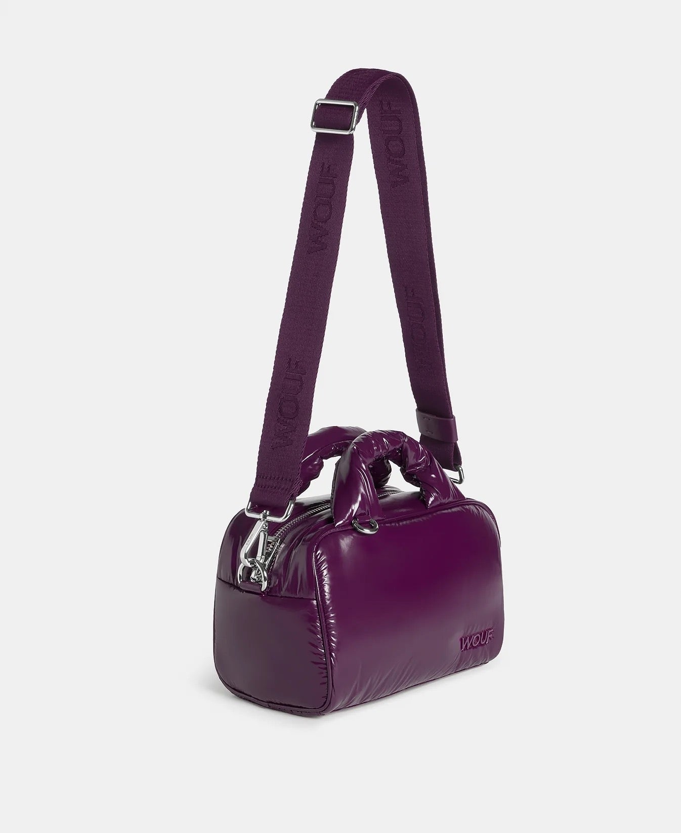 WOUF Glossy Plum Bowling Bag