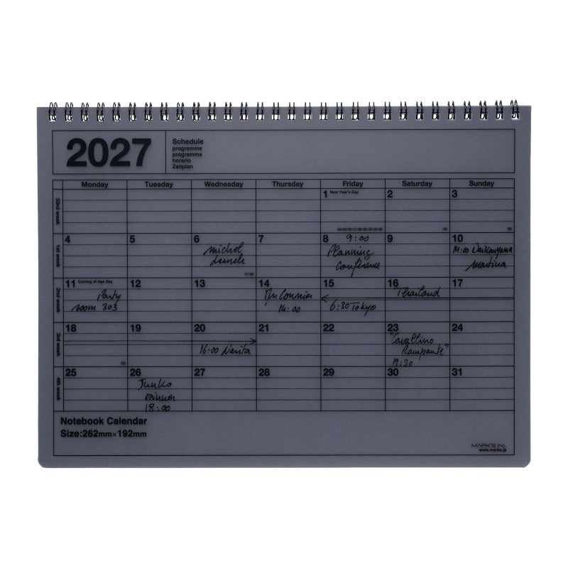 Monthly Planner M 2027 verschiedene Farben - Mark‘s