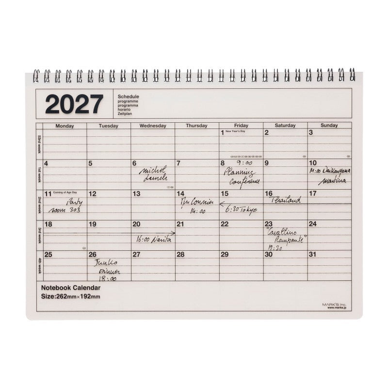Monthly Planner M 2027 verschiedene Farben - Mark‘s