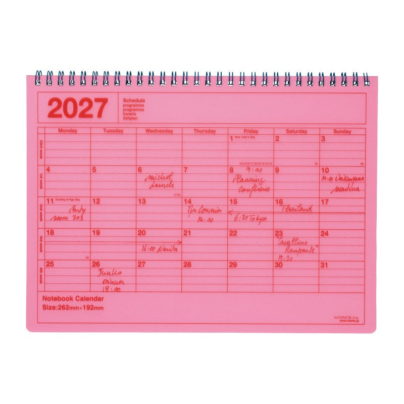 Monthly Planner M 2027 verschiedene Farben - Mark‘s