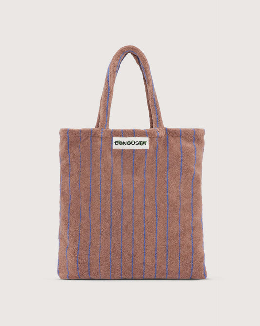 Bongusta Naram Tote Bag camel & ultramarine blue