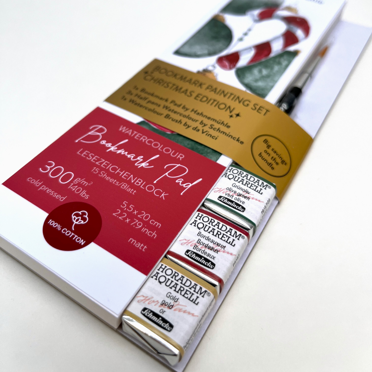 Bookmark Painting Set Watercolor Christmas Edition - Hahnemühle