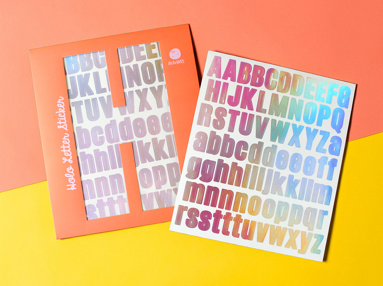 Buchstaben Alphabet Sticker holo- Ava & Yves