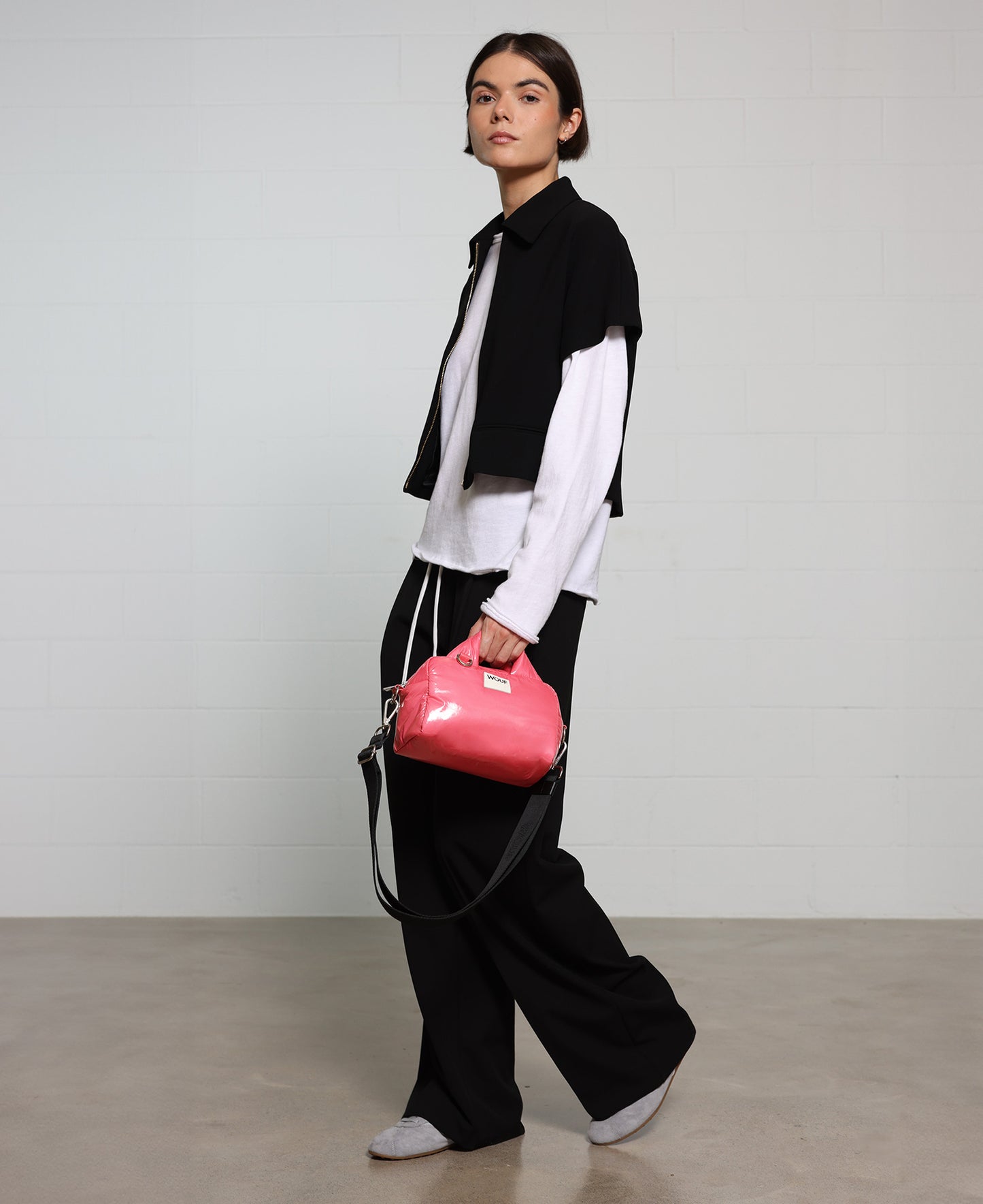 WOUF Glossy Candy Bowling Bag Pink