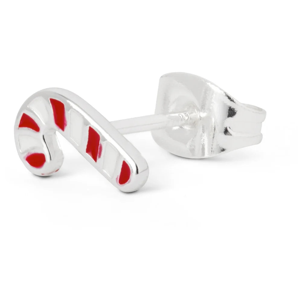 Candy Cane silber Ohrring einzeln - LULU Copenhagen