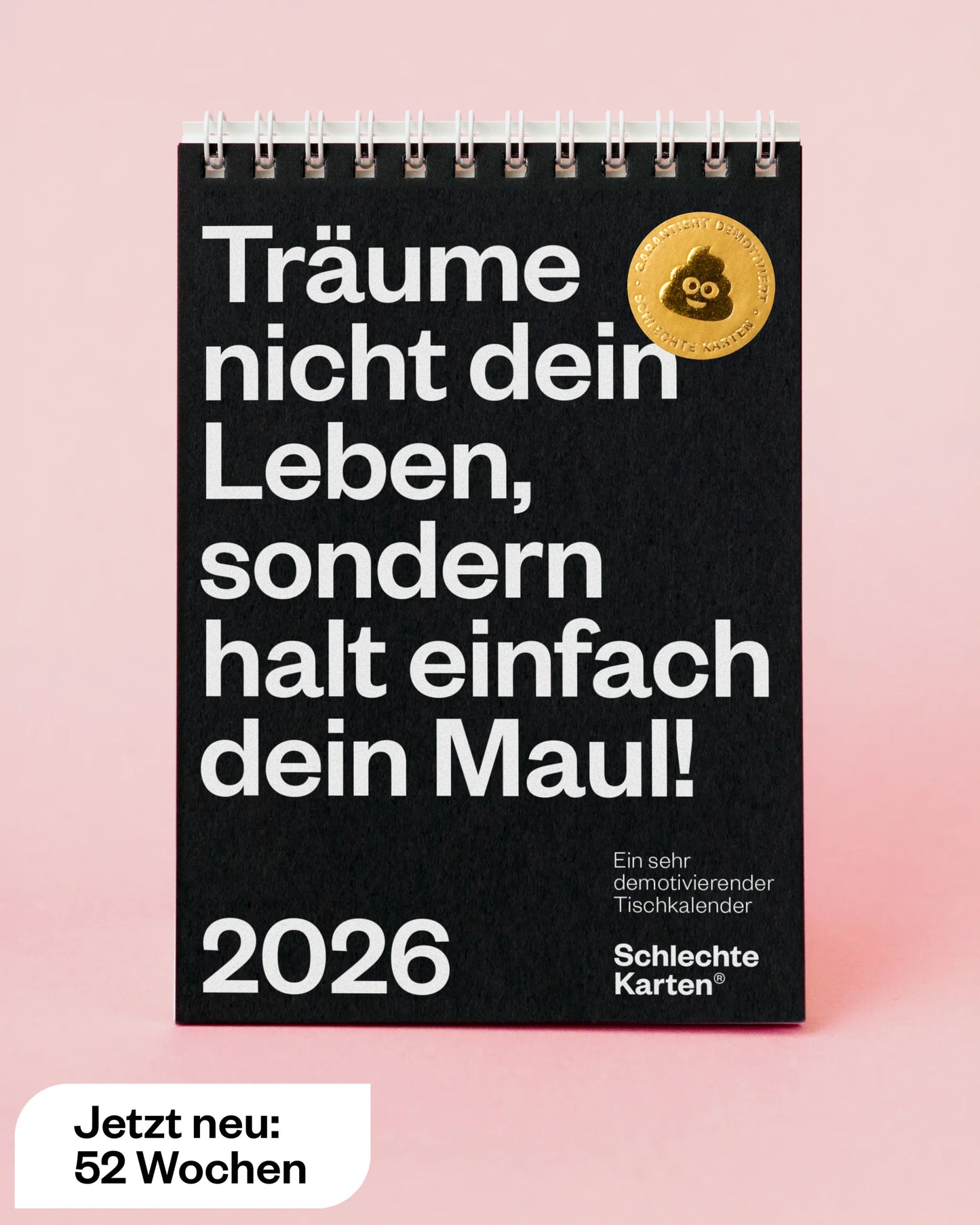Demotivierender Tischkalender 2026 von Schlechte Karten
