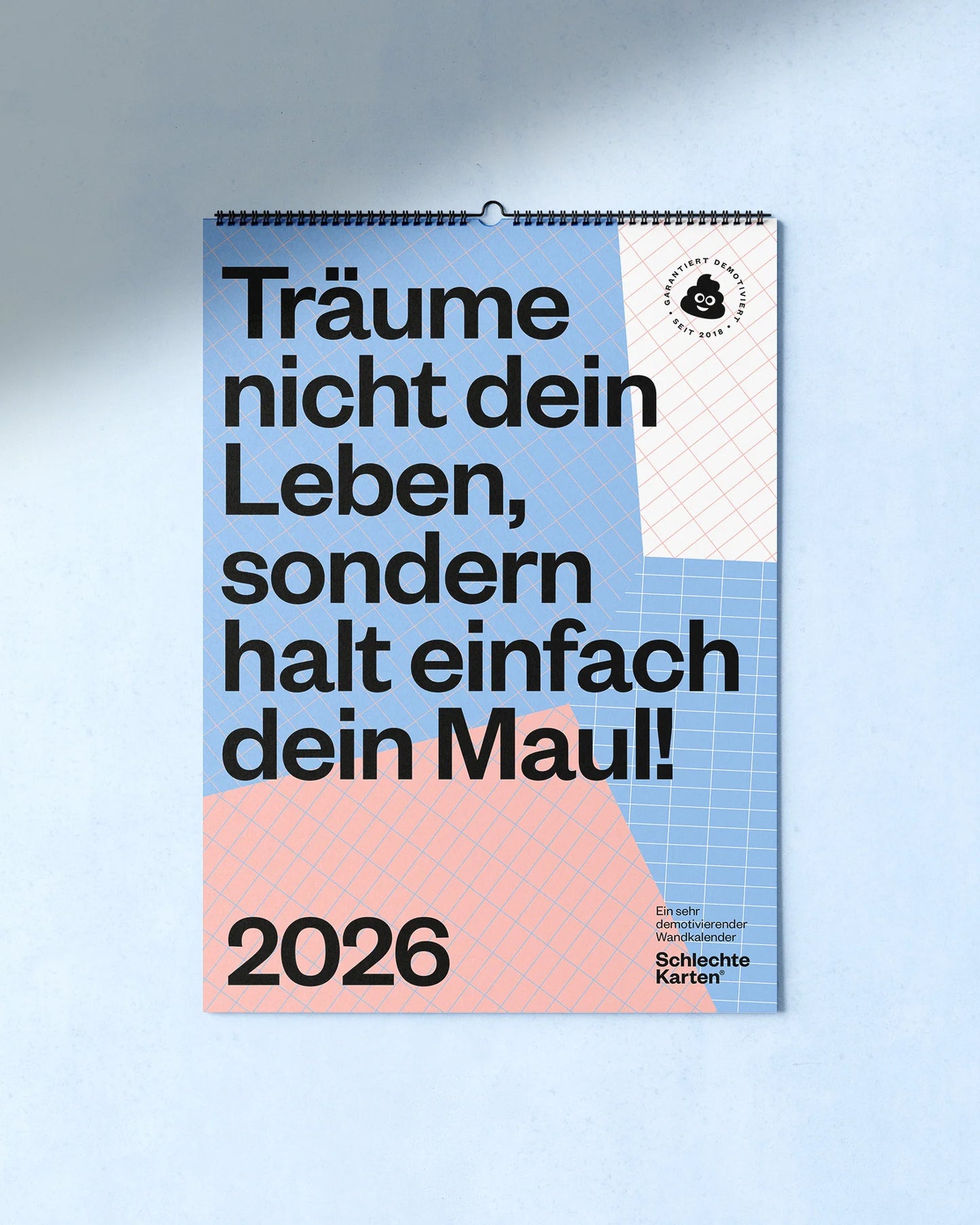 Demotivierender Wandkalender 2026 von Schlechte Karten