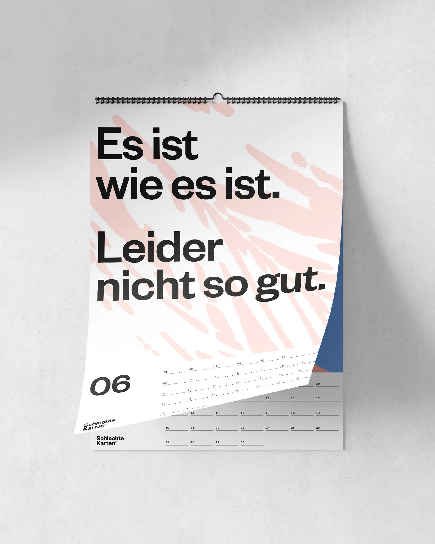 Demotivierender Wandkalender 2026 von Schlechte Karten