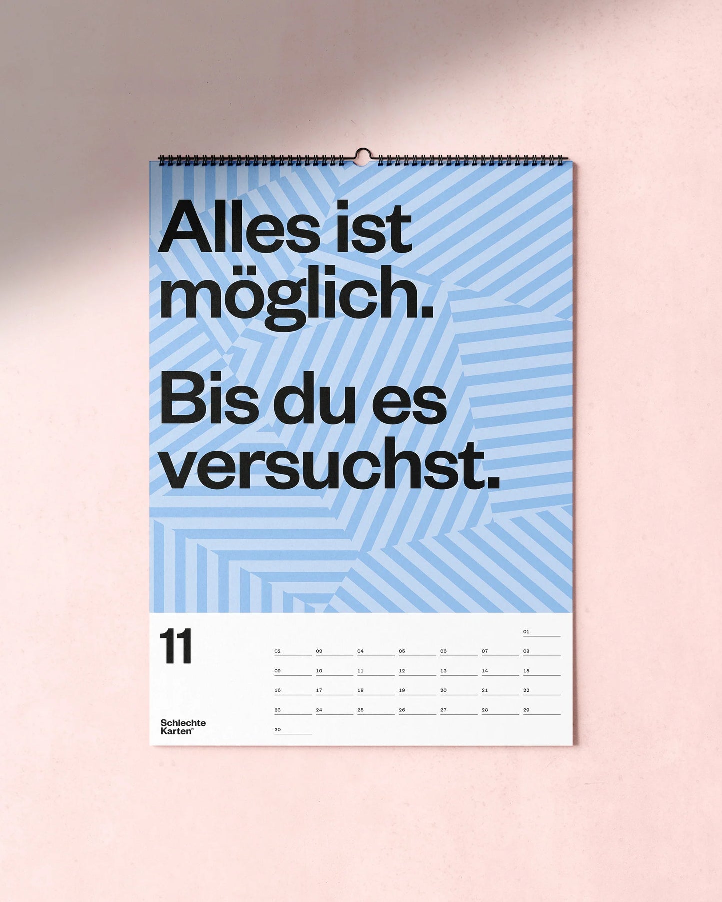 Demotivierender Wandkalender 2026 von Schlechte Karten
