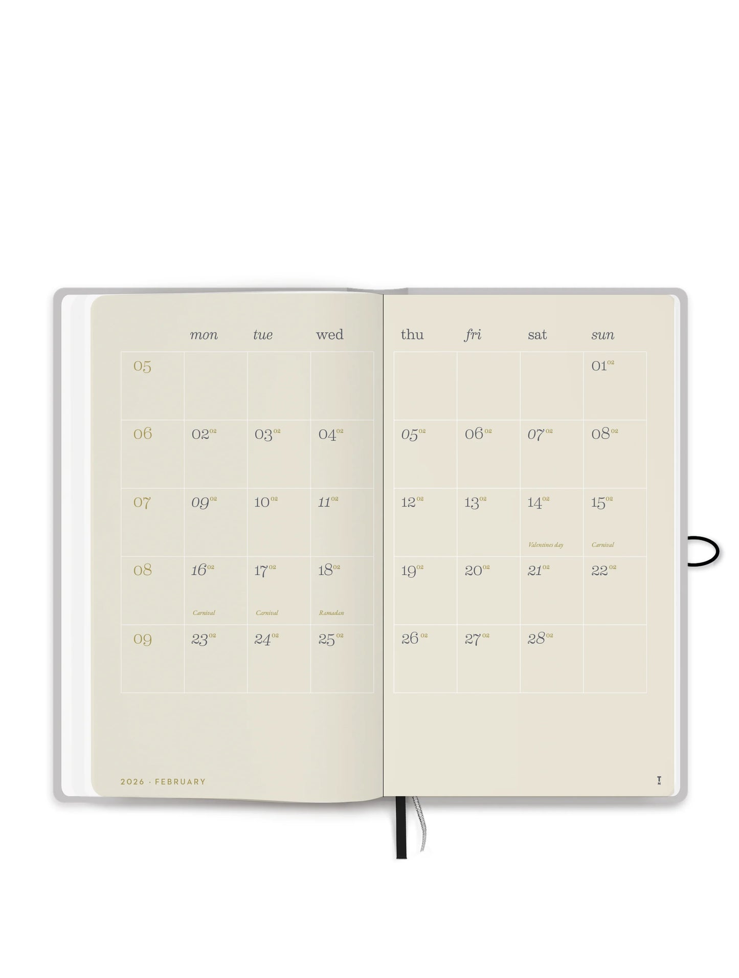 Diary Button Cocoon Fkowers 2026 von Tinne & Mia