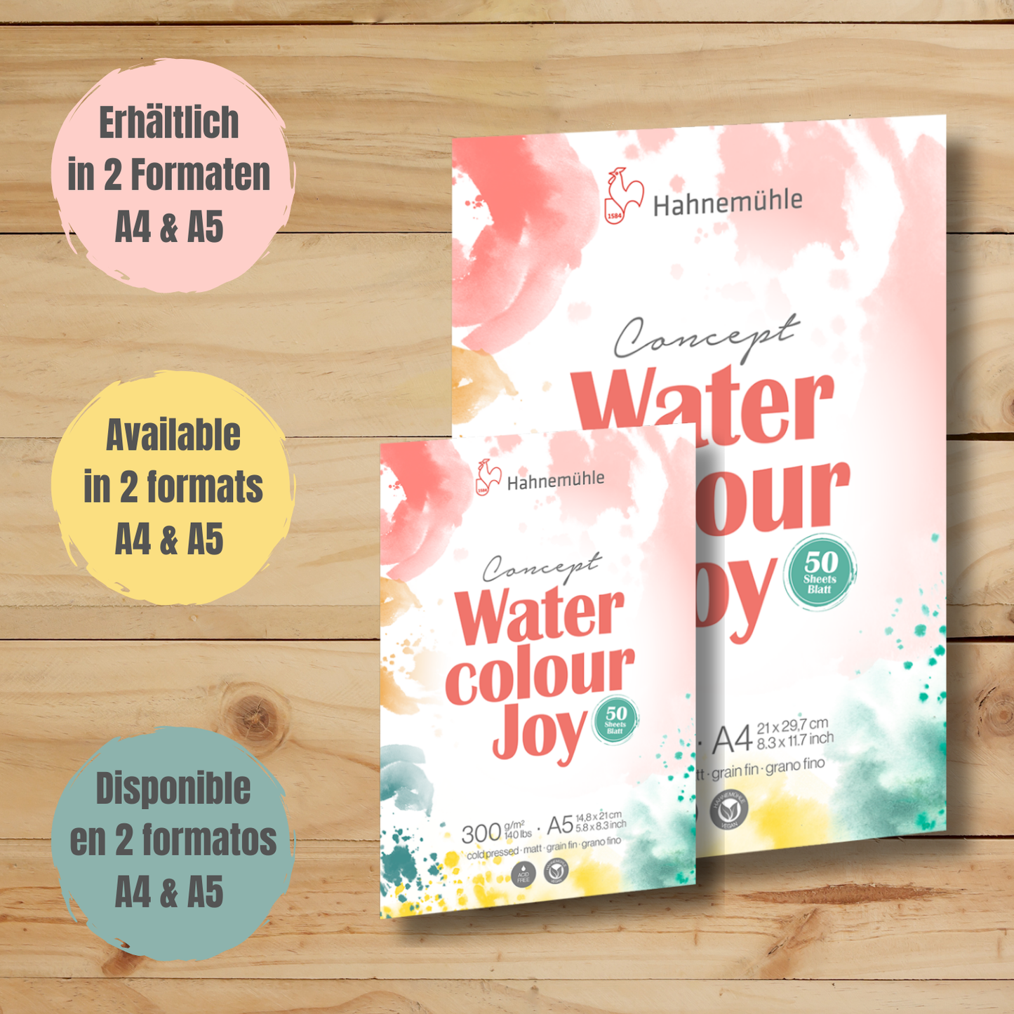 Hahnemühle Aquarellpapier Concept Watercolour Joy verschiedene Größen