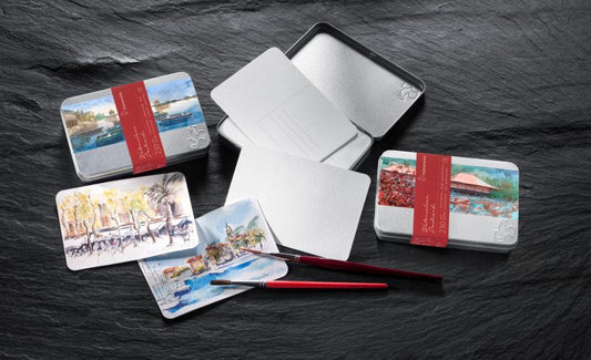 Postkartenbox Aquarellpapier matt - Hahnemühle