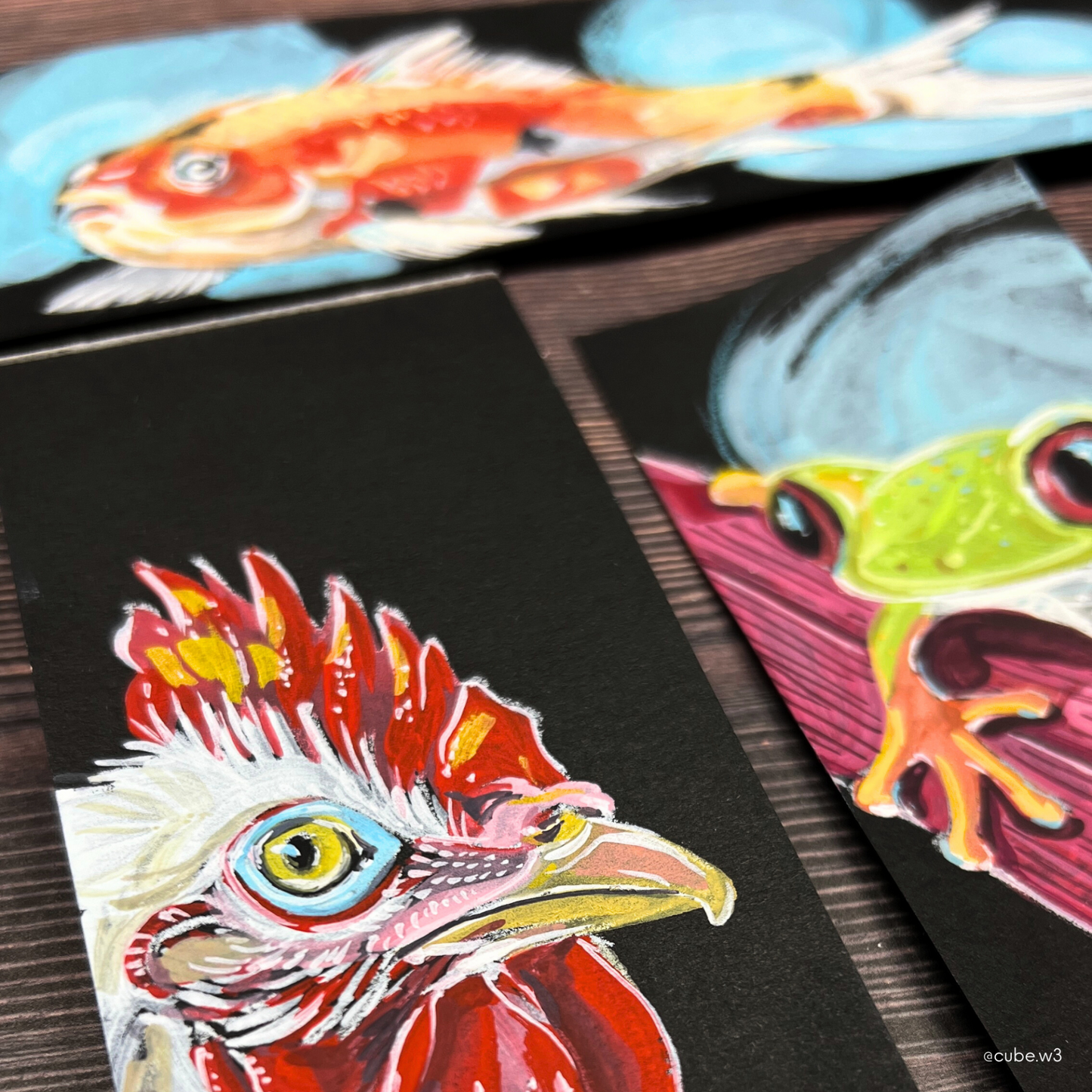 Lesezeichenblock Black Bookmark Pad Aquarellpapier - Hahnemühle