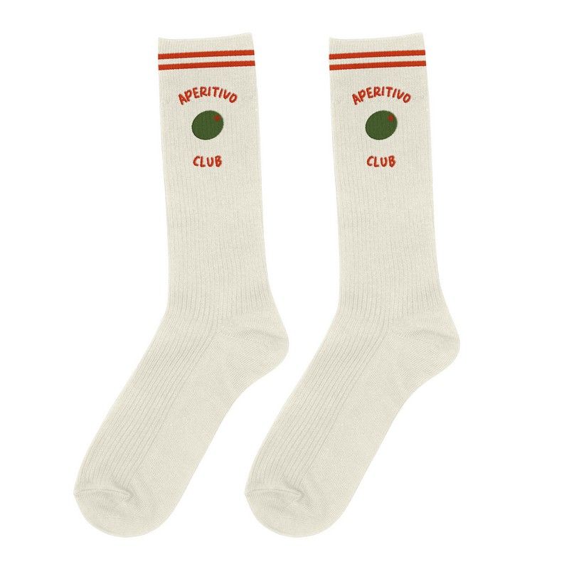 Socken Aperitivo Club Olive - Atelier Pistache