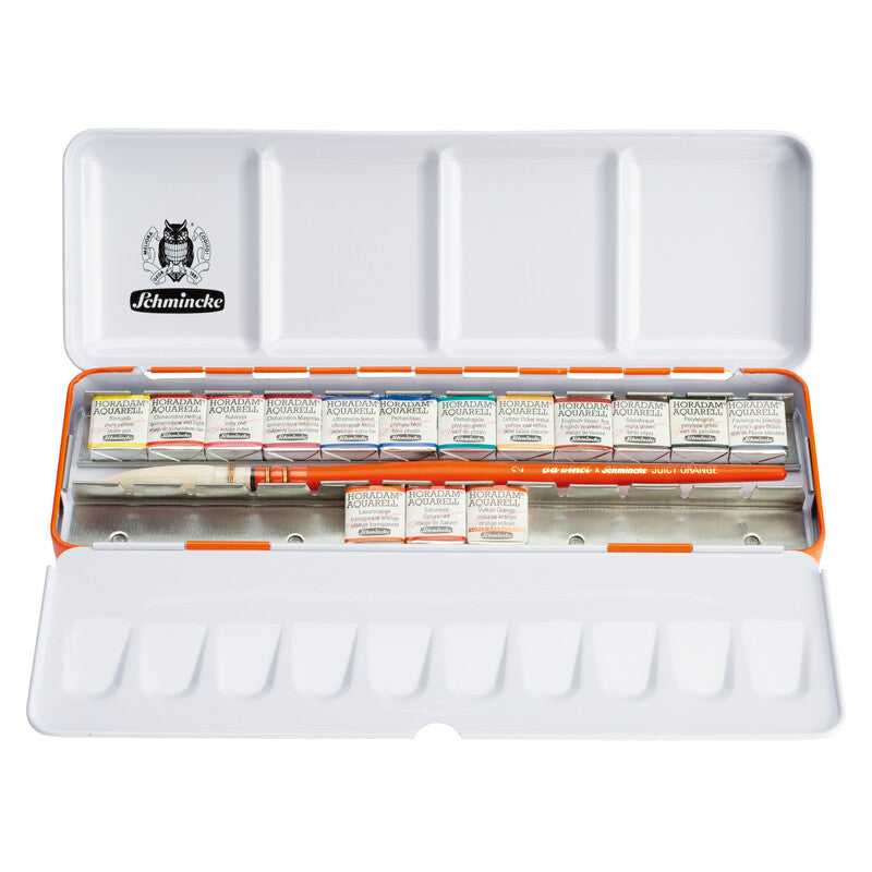 Schmincke Horadam Aquarellkasten Juicy orange 15 1/2 Näpfchen
