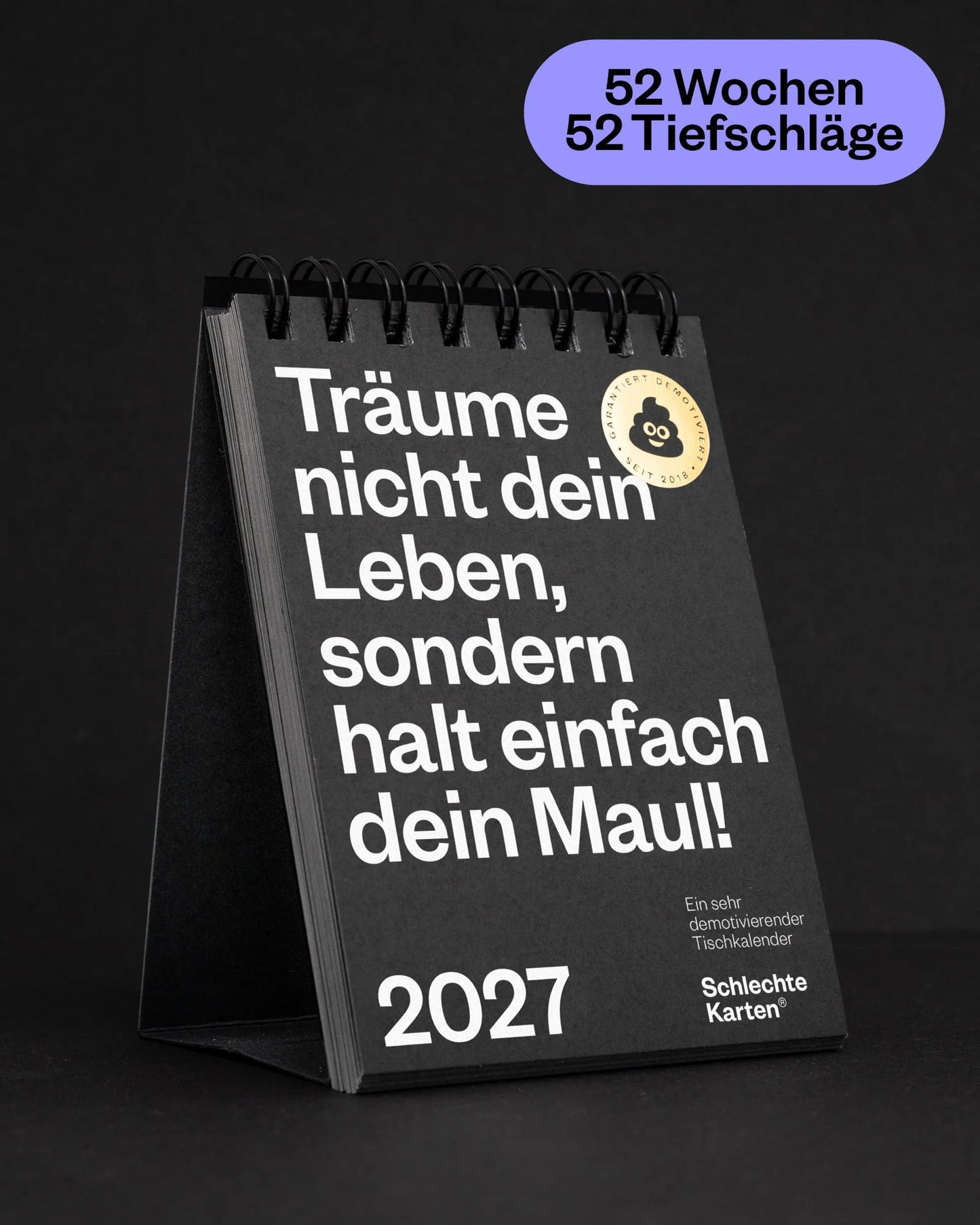 Demotivierender Tischkalender 2027 von Schlechte Karten
