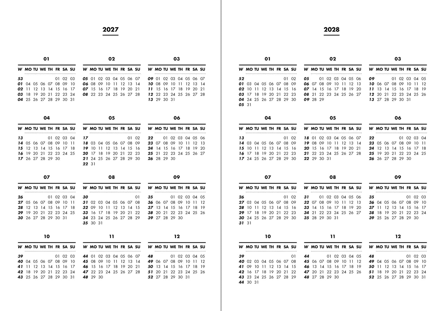 Pocket Kalender Navucko 2027