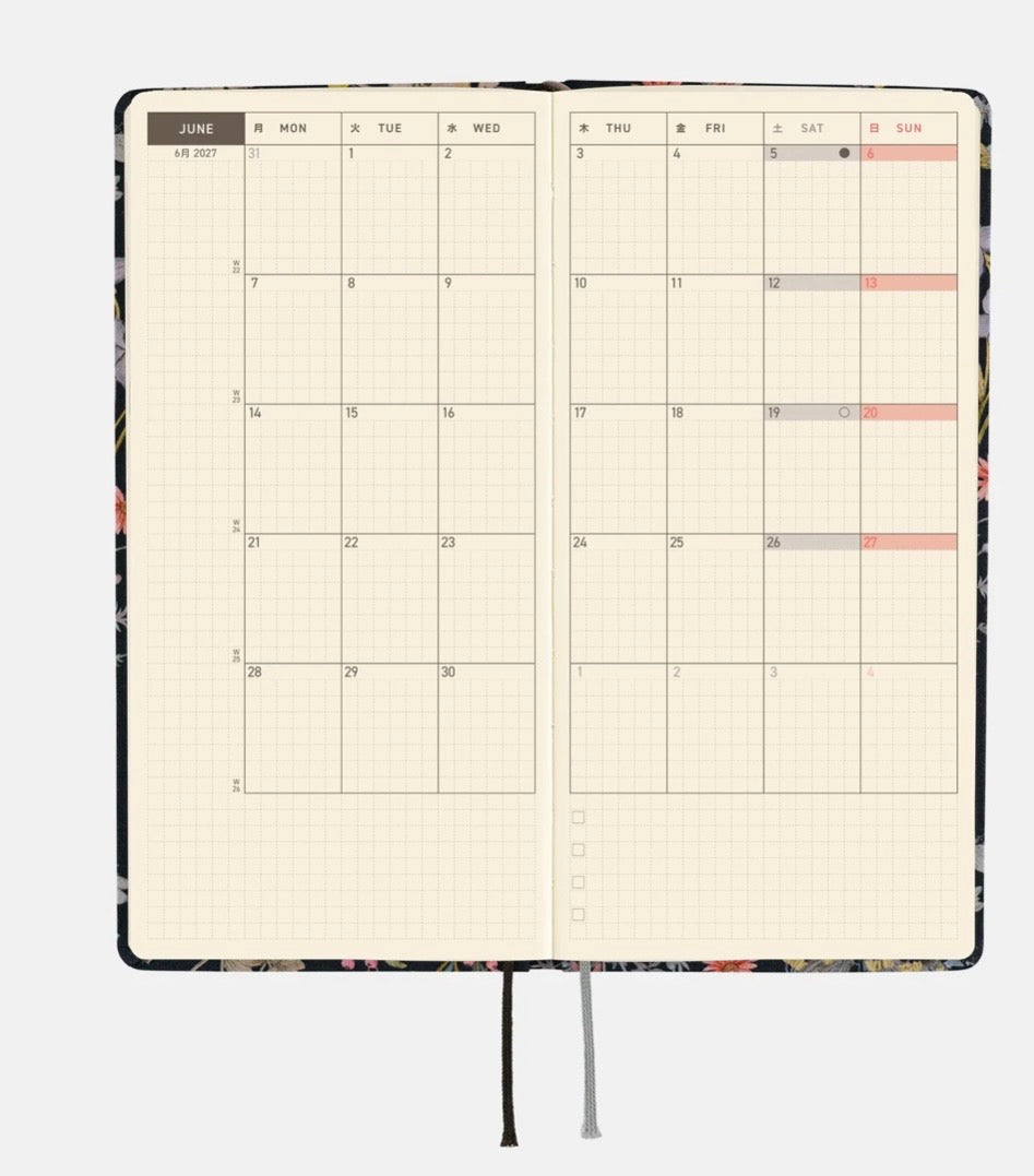 Hobonichi Techo Weeks Liberty Fabrica Floral Remedy - 2027