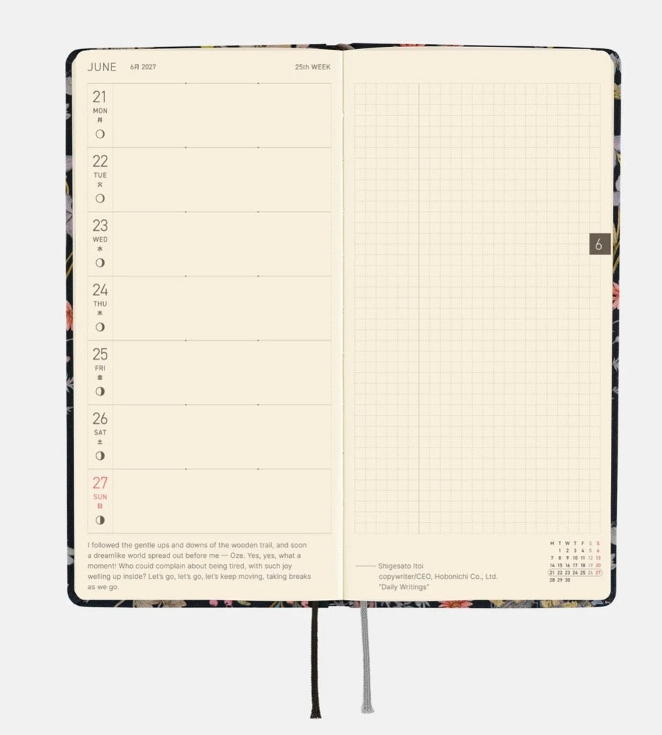 Hobonichi Techo Weeks Liberty Fabrica Floral Remedy - 2027