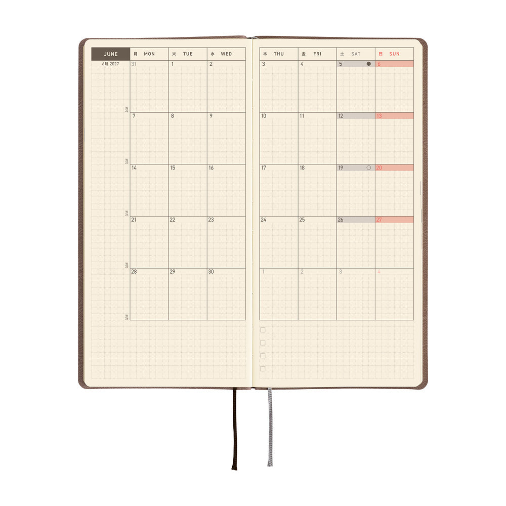 Hobonichi Techo Weeks Smooth Cafe au lait - 2027