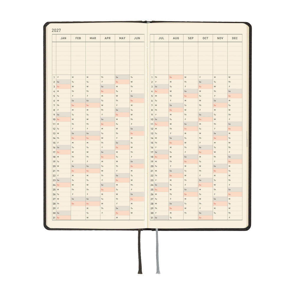 Hobonichi Techo Weeks Paper Black Argyle - 2027
