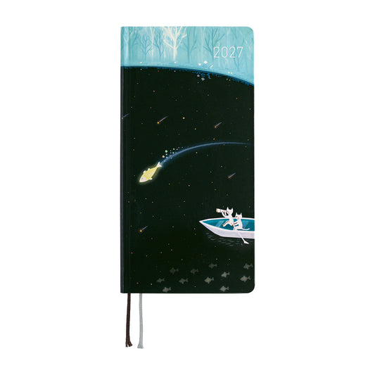 Hobonichi Techo Weeks Hiroko Kubata Meteor Shower in the Light Blue Forest- 2027