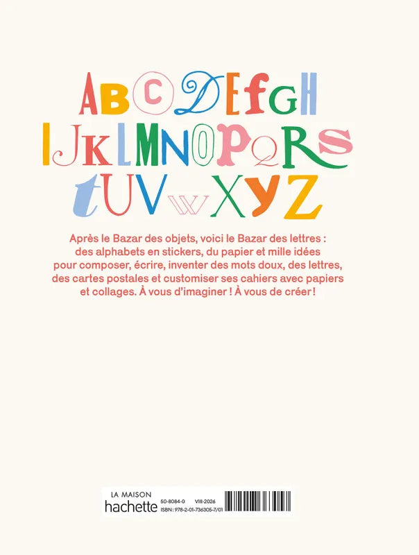 Stickerbuch Le Bazar des Lettres Zoé de Las Cases - Hachette