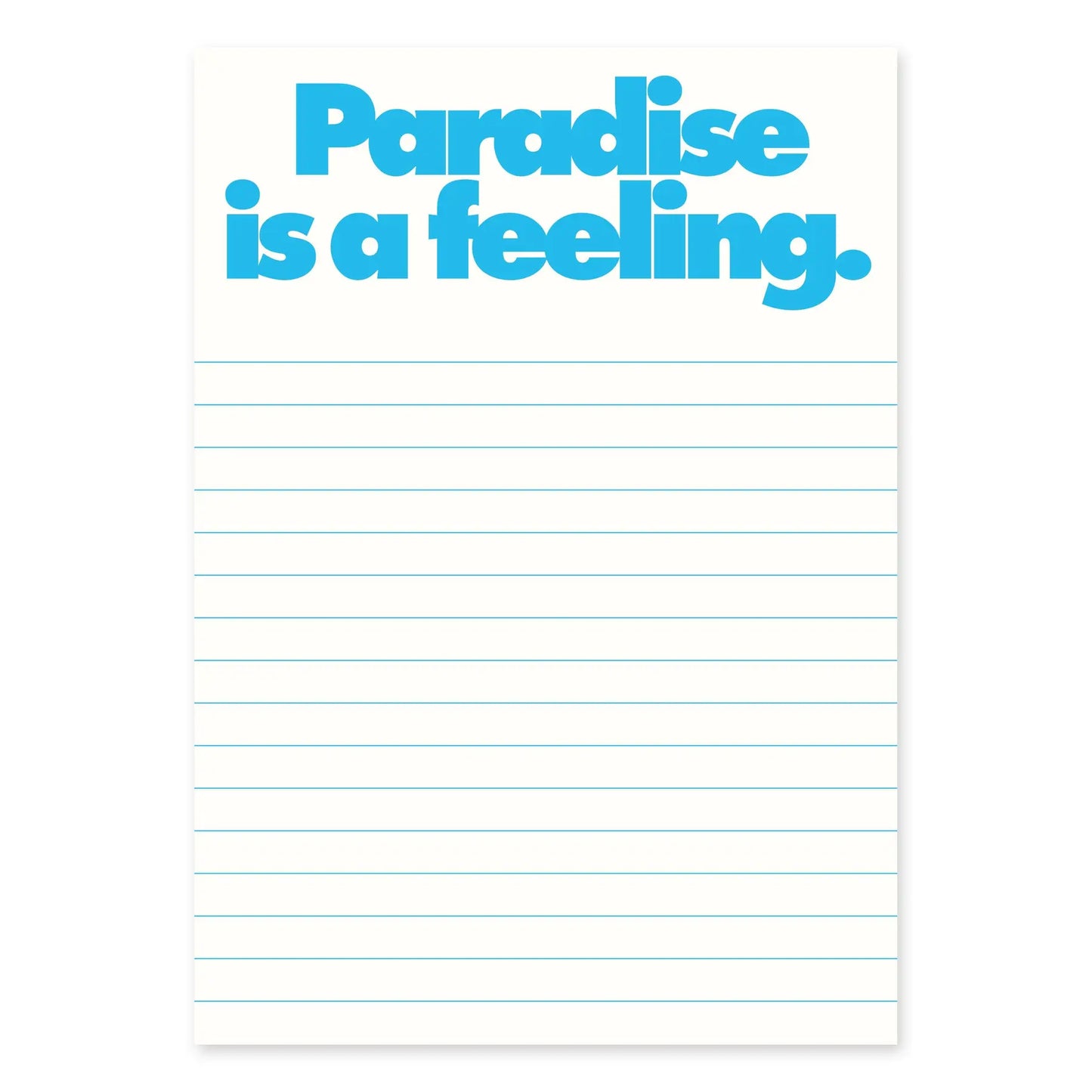 Notizblock Paradise is a feeling A5