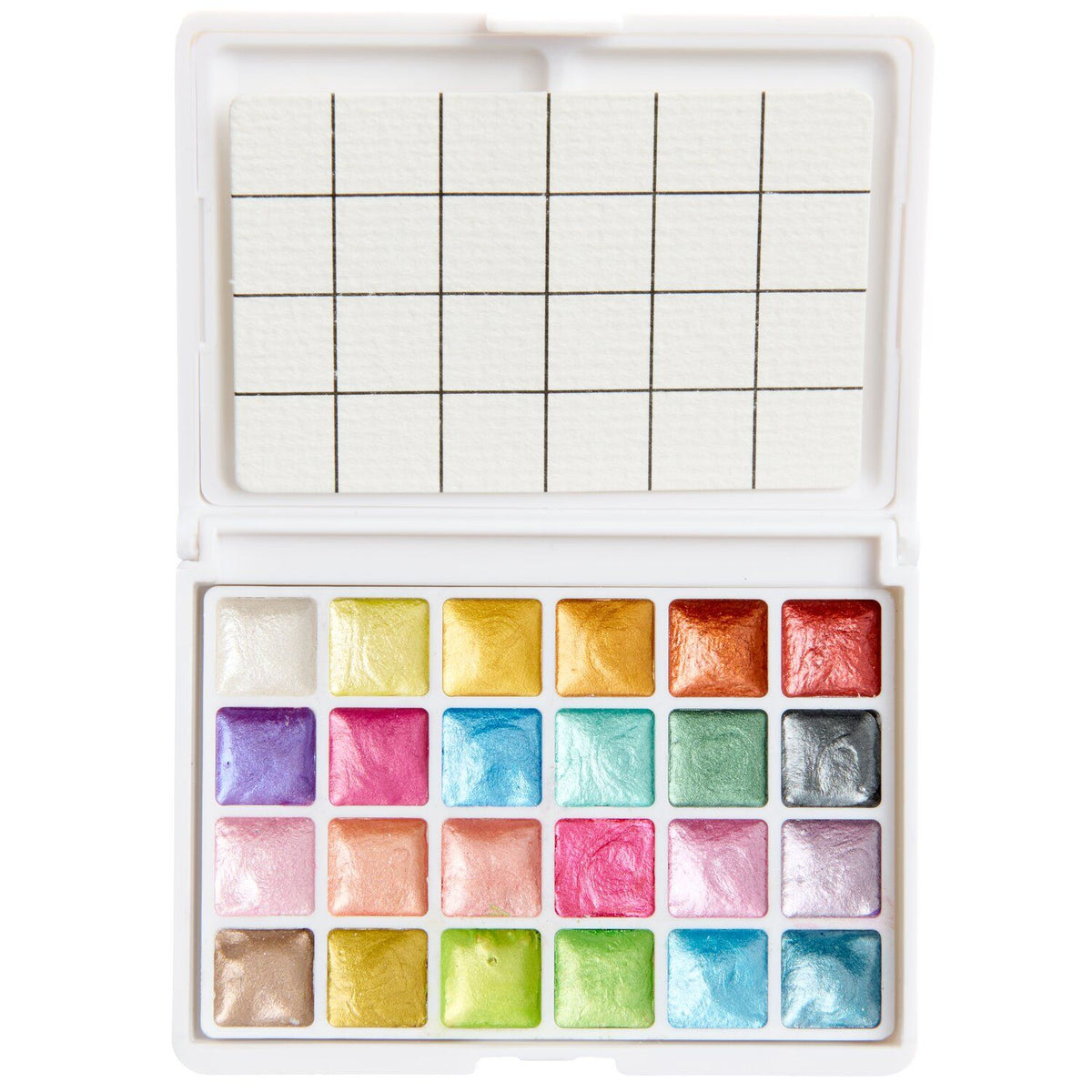 MINI AQUARELLFARBKASTEN METALLIC 24 FARBEN von Rico