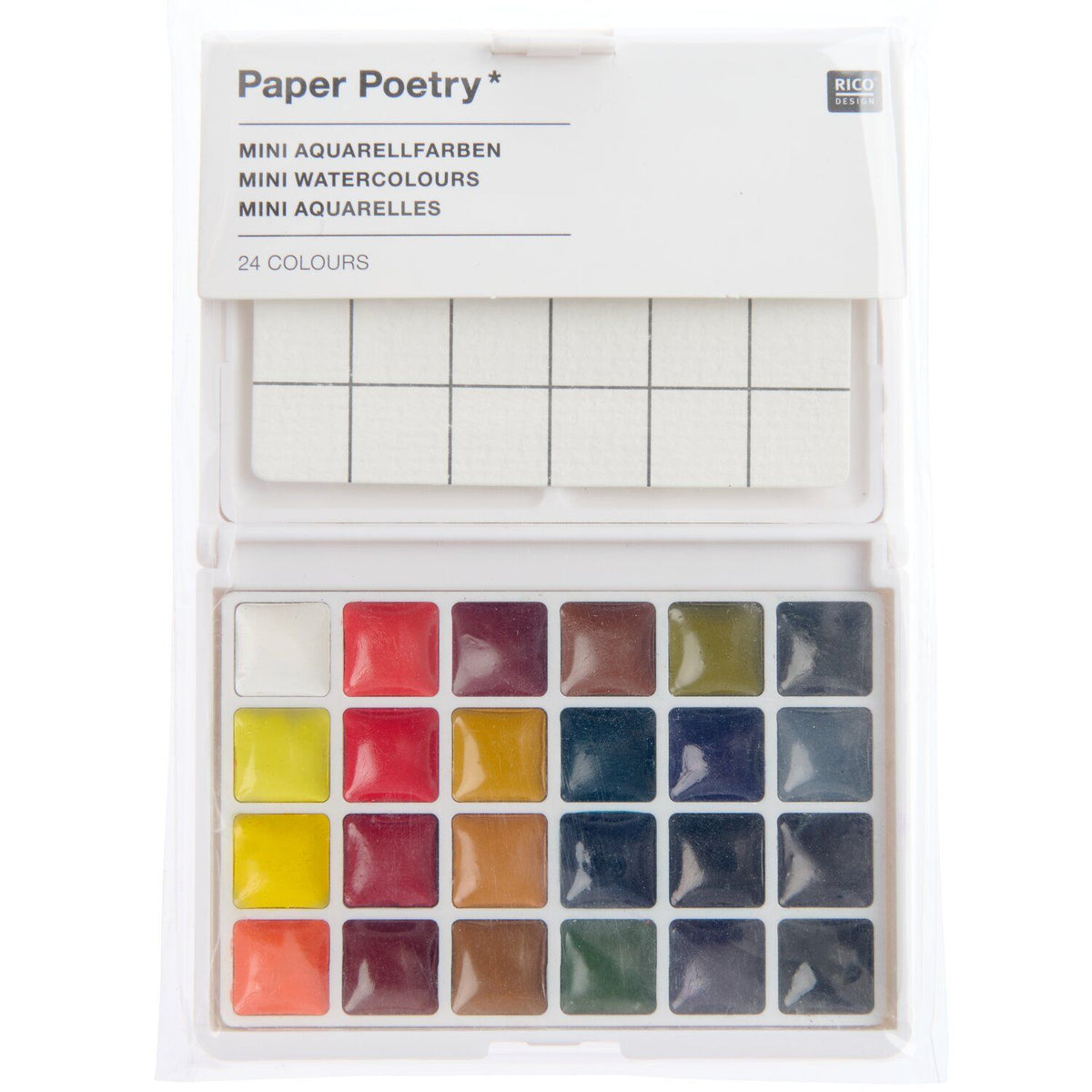 MINI AQUARELLFARBKASTEN KLASSIK 24 FARBEN von Rico
