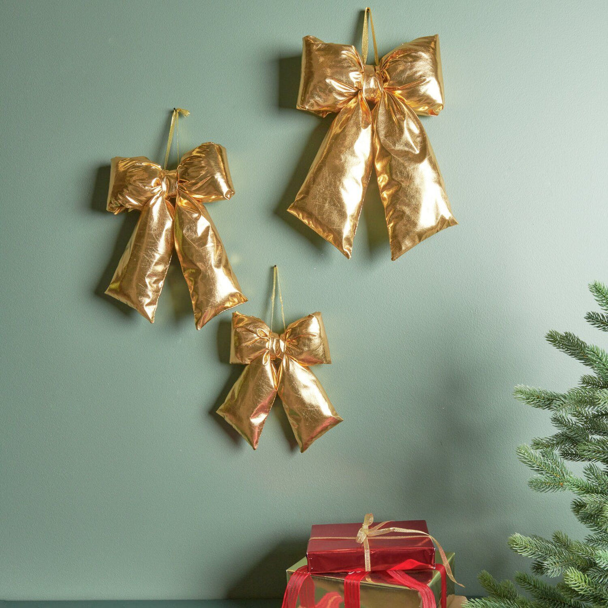 Weihnachtsschleife gold Rico