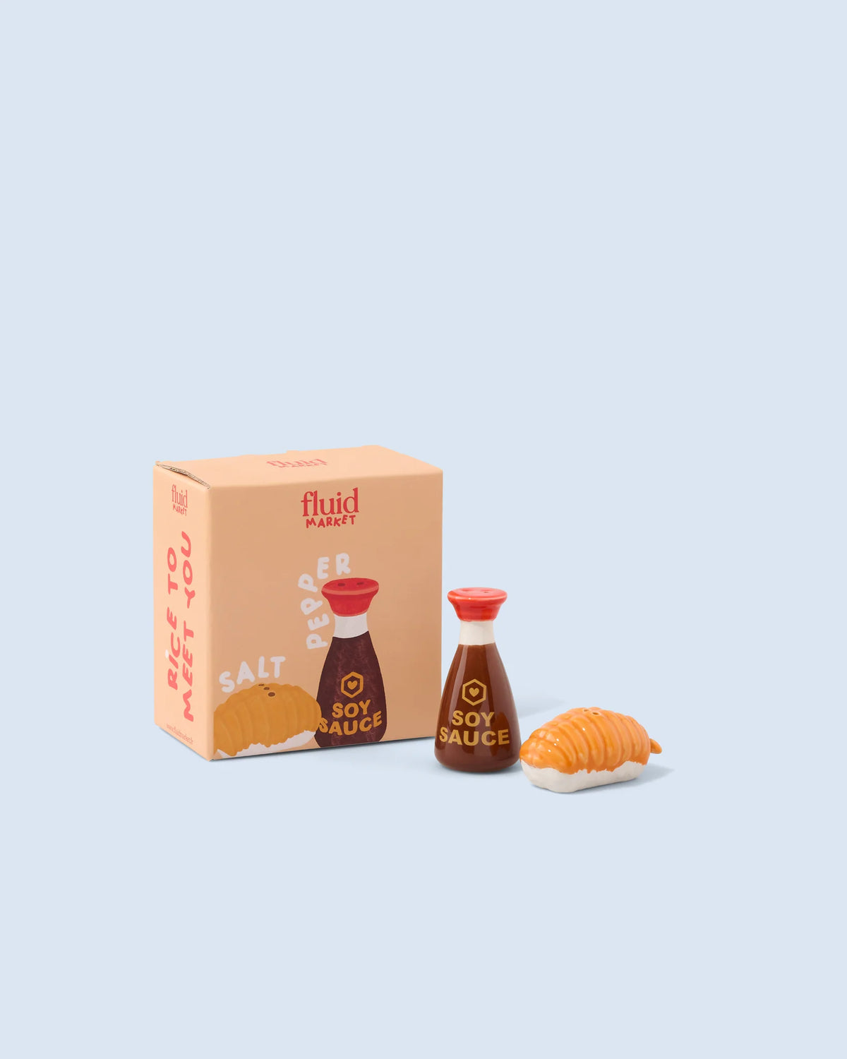 Salz und Pfeffer Sushi & Sojasauce Fluid Market