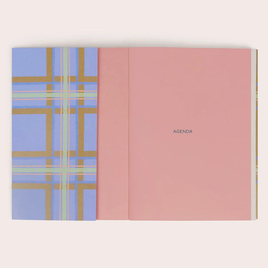 Season Paper undatierter Planner Tartan blau