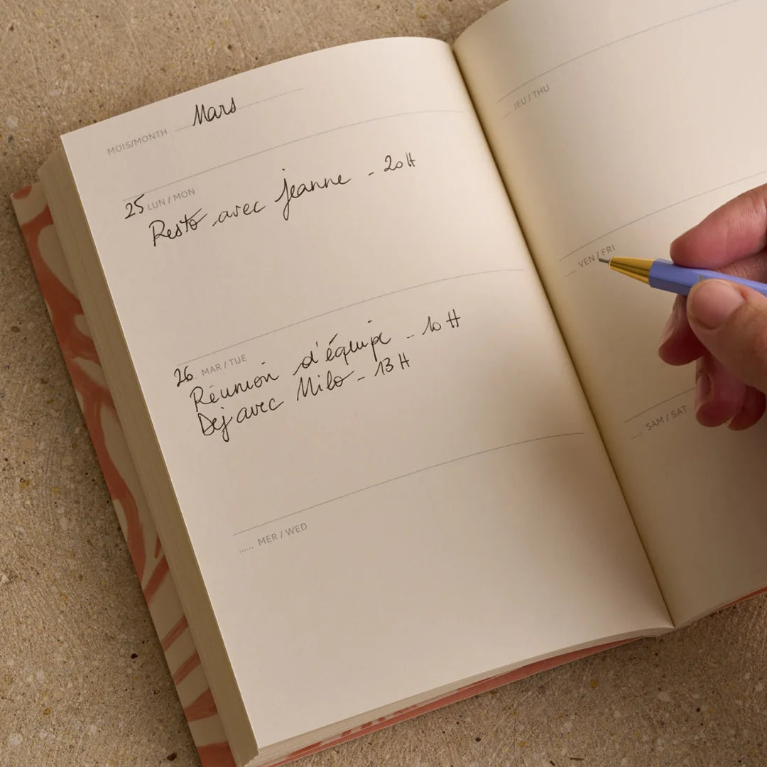 Season Paper undatierter Planner Tartan blau