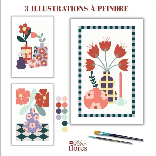 Malen nach Zahlen Ma Maison Fleurie von Blue Flores