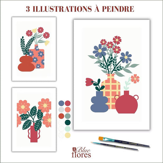 Malen nach Zahlen Passion Fleurs von Blue Flores