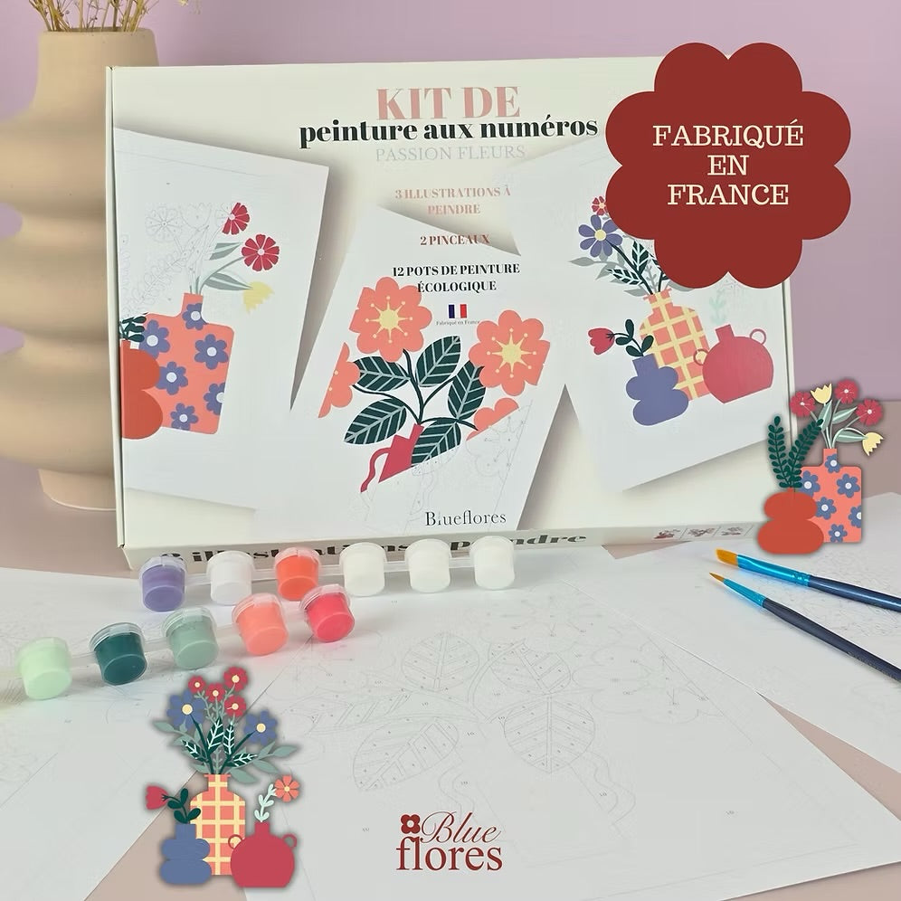 Malen nach Zahlen Passion Fleurs von Blue Flores
