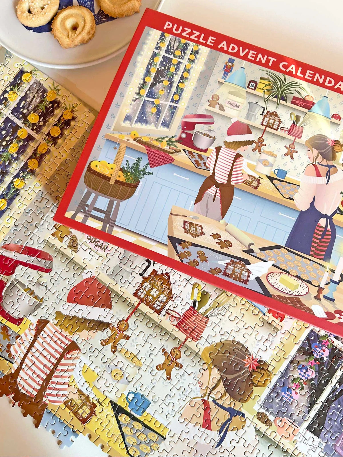 Sweet Christmas Puzzle Adventskalender 1000 Teile - Vissevasse
