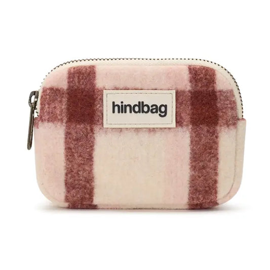 Hindbag - Lili Geldbörse burgundy Tartan kariert